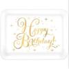 Amscan Party Decorations Rectangle Plastic Tray, 2 oz, Gold view 1