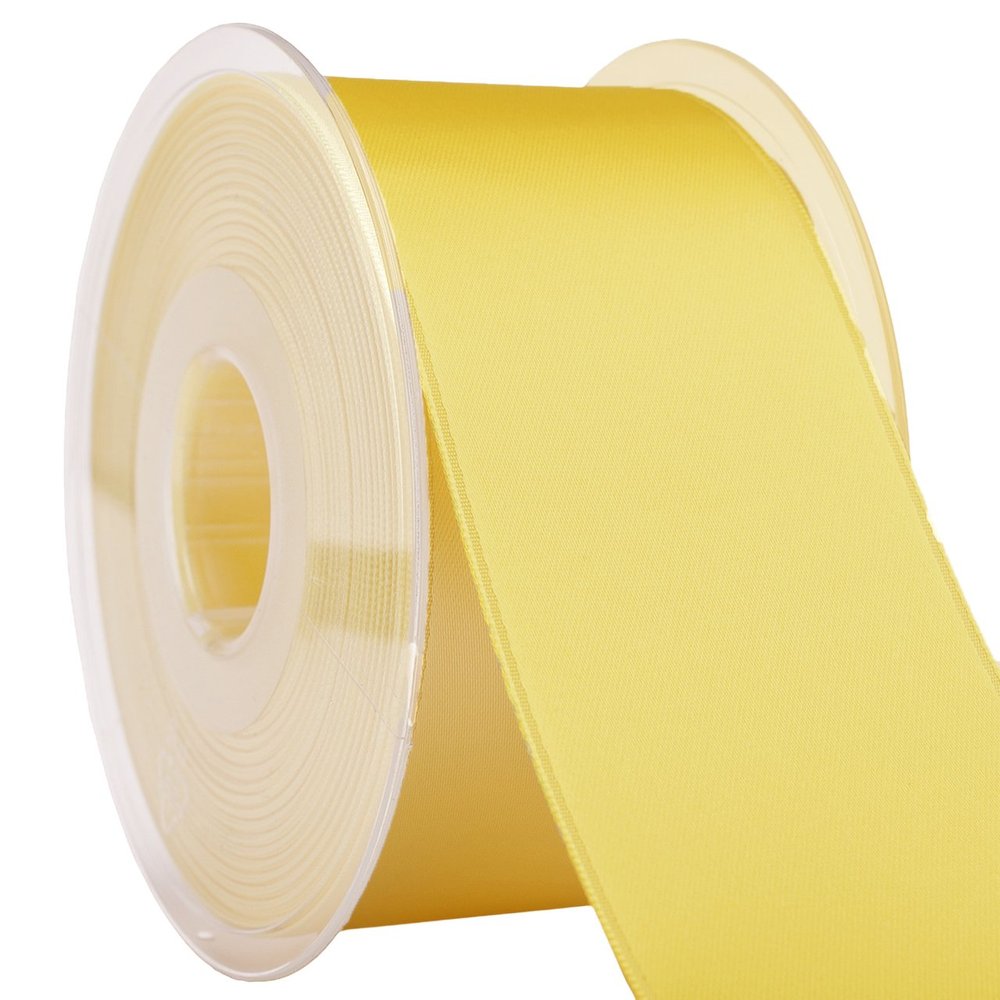 Morex Ribbon DF Swiss Satin Ribbon, Canary, 2 inch by 27 Yards