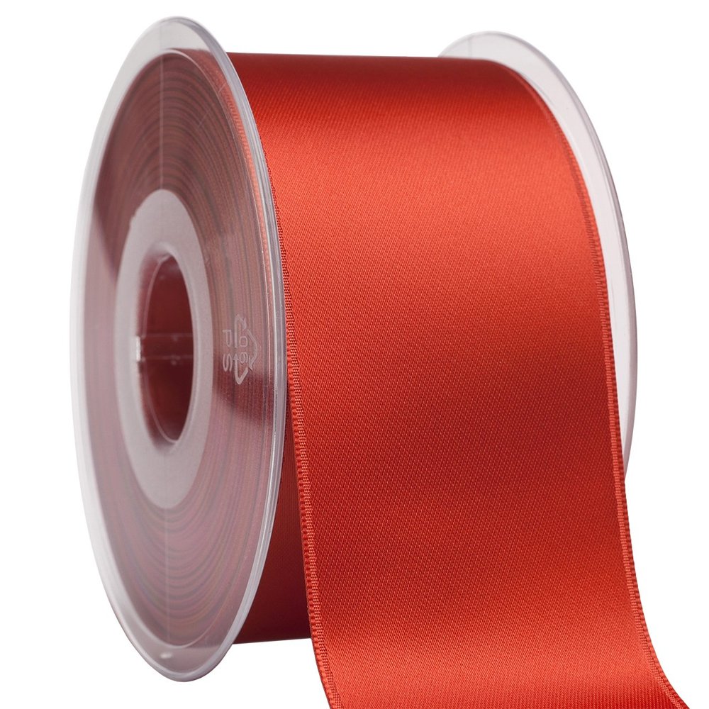 Morex Ribbon 03550/25-148 DF Swiss Satin Ribbon 2" X 27 YD Ginger Ribbon for Gift Wrapping, Birthday Gift Cards, Satin Dress for Women, Silk Ribbons for Crafts, Wedding Gifts for Couple