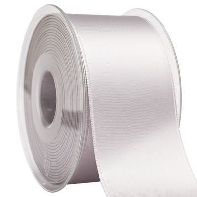 Morex Ribbon 03550/25-716 DF Swiss Satin Ribbon 2" X 27 YD Platinum Ribbon for Gift Wrapping, Birthday Gift Cards, Satin Dress for Women, Silk Ribbons for Crafts, Wedding Gifts for Couple