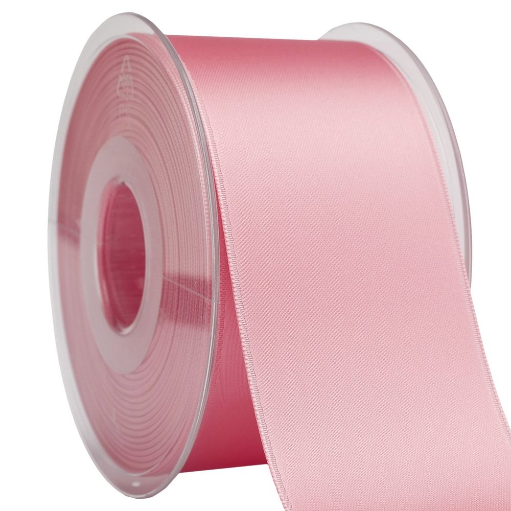 Morex Ribbon DF Swiss Satin Ribbon, Pink Delight, 2 inch by 27 Yards