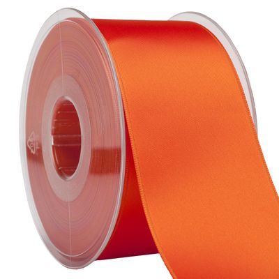 Morex Ribbon 03550/25-039 DF Swiss Satin Ribbon 2" X 27 YD Pumpkin Ribbon for Gift Wrapping, Birthday Gift Cards, Satin Dress for Women, Silk Ribbons for Crafts, Wedding Gifts for Couple