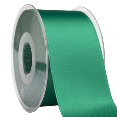 Morex Ribbon DF Swiss Satin Ribbon, Emerald, 2 inch by 27 Yards
