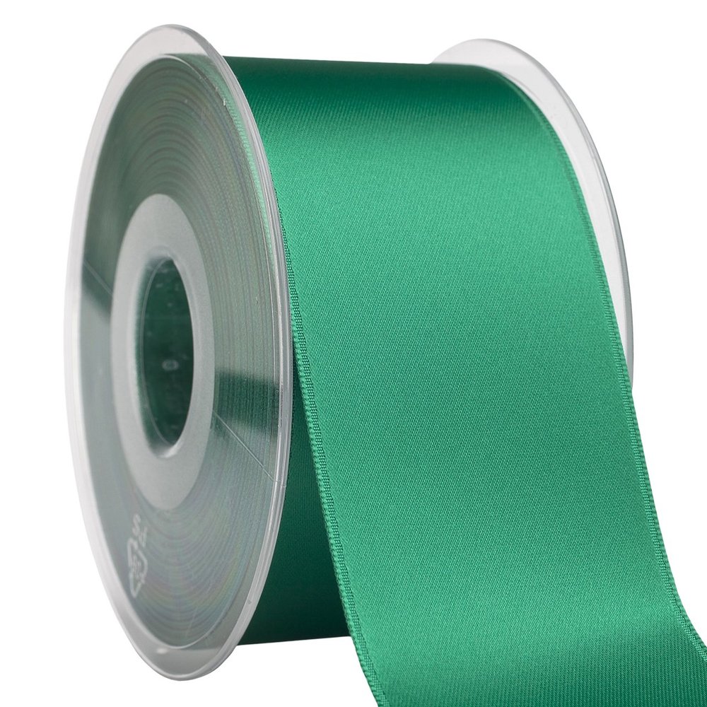 Morex Ribbon DF Swiss Satin Ribbon, Emerald, 2 inch by 27 Yards