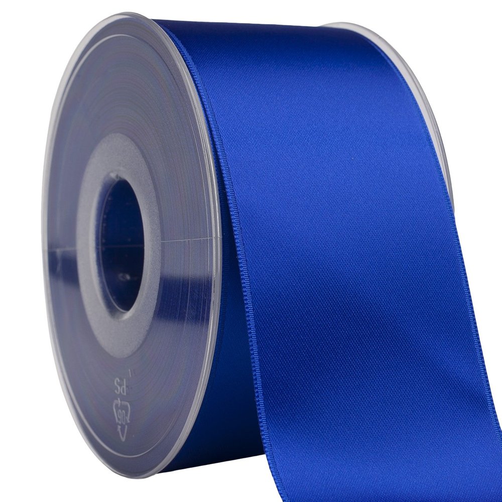 Morex Ribbon 03550/25-040 DF Swiss Satin Ribbon 2" X 27 YD Royal Ribbon for Gift Wrapping, Birthday Gift Cards, Satin Dress for Women, Silk Ribbons for Crafts, Wedding Gifts for Couple