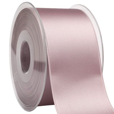 Morex Ribbon 03550/25-254 DF Swiss Satin Ribbon 2" X 27 YD Misty Rose Ribbon for Gift Wrapping, Birthday Gift Cards, Satin Dress for Women, Silk Ribbons for Crafts, Wedding Gifts for Couple