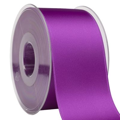 Morex Ribbon DF Swiss Satin Ribbon, Purple, 2 inch by 27 Yards