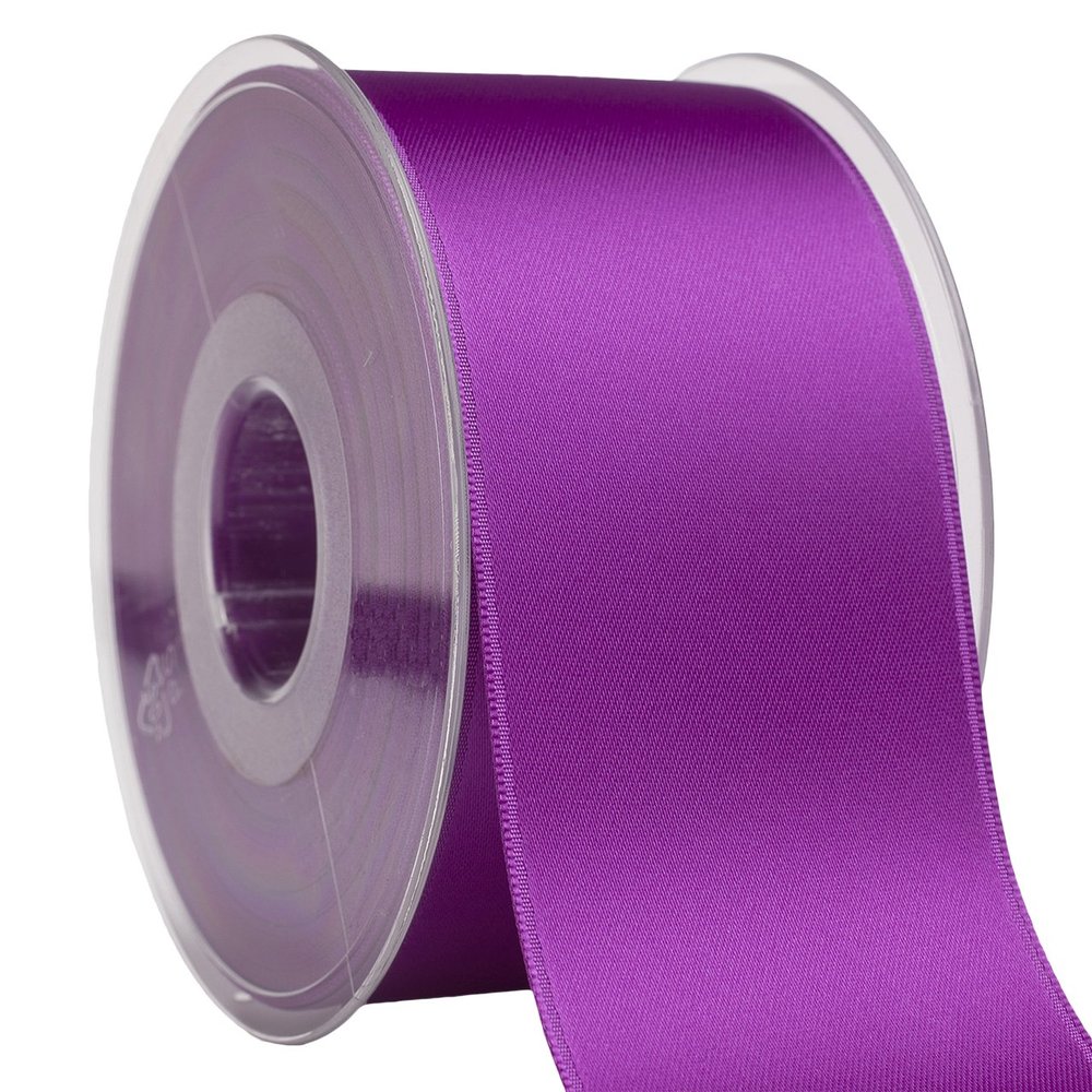 Morex Ribbon DF Swiss Satin Ribbon, Purple, 2 inch by 27 Yards