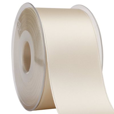 Morex Ribbon DF Swiss Satin Ribbon, Cream, 2 inch by 27 Yards