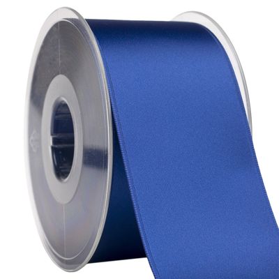 Morex Ribbon 03550/25-558 DF Swiss Satin Ribbon 2" X 27 YD Deep Blue Ribbon for Gift Wrapping, Birthday Gift Cards, Satin Dress for Women, Silk Ribbons for Crafts, Wedding Gifts for Couple