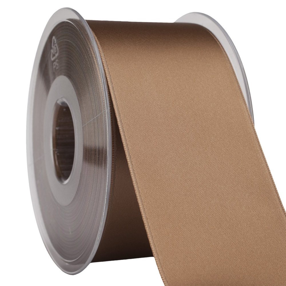 Morex Ribbon 03550/25-029 DF Swiss Satin Ribbon 2" X 27 YD Sable Ribbon for Gift Wrapping, Birthday Gift Cards, Satin Dress for Women, Silk Ribbons for Crafts, Wedding Gifts for Couple