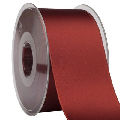 Morex Ribbon 03550/25-044 DF Swiss Satin Ribbon 2" X 27 YD Rust Ribbon for Gift Wrapping, Birthday Gift Cards, Satin Dress for Women, Silk Ribbons for Crafts, Wedding Gifts for Couple