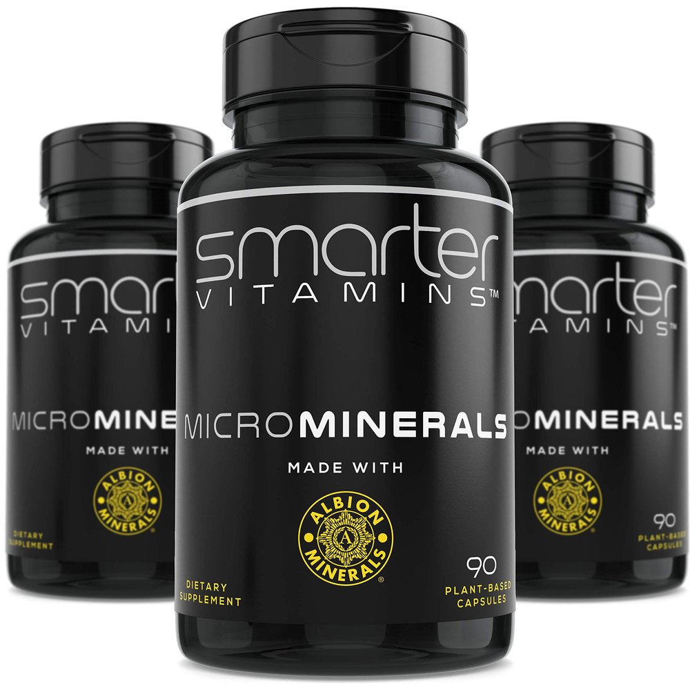 (3 Bottles) 15mg Zinc Glycinate from Albion 6 Essential Trace Bisglycinate Minerals, Manganese, Boron, Chromium, Selenium, Molybdenum Supplement 90 Plant-Based Vegan Capsules
