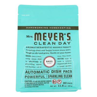 Mrs. Meyer's Automatic Dishwasher Packs, Basil - (Case of 6-12.7 oz)