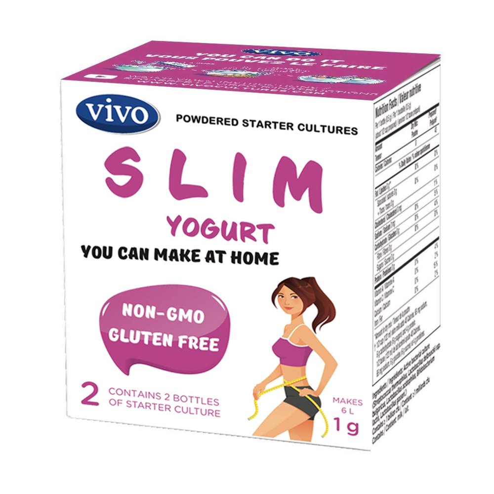 VIVO Slim Yogurt Starter/Natural (5 boxes) Makes up to 30 quarts of yogurt