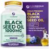 Black Seed Oil 1000mg per Serving. Non-GMO & Vegetarian Black Seed Oil Capsules 45 Day Serving. Organic Cold Pressed Black Cumin Seed. Nigella Sativa Seeds. USA Made Supplement for Men & Women view 1