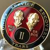2 Year Founders Red Tri-Plate AA Medallion Bill & Bob Chip II view 3