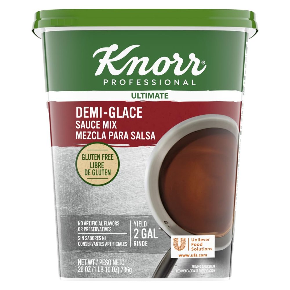 Knorr Professional Ultimate Demi-Glace Sauce Mix Gluten Free, No Artificial Flavors or Preservatives, No added MSG, Dairy Free, 26 oz, Pack of 4