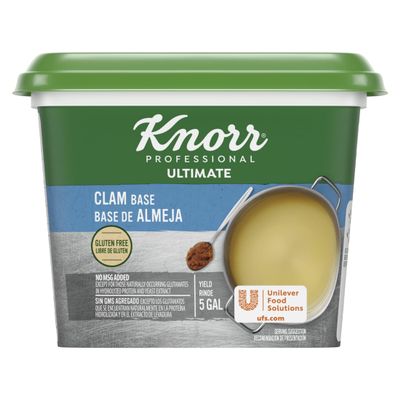 Knorr Professional Ultimate Clam Paste Base Gluten Free, No Artificial Flavors or Preservatives, No MSG added, Colors from Natural Sources, 1 Pound (Pack of 6)