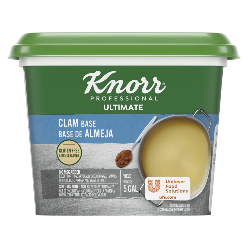 Knorr Professional Ultimate Clam Paste Base Gluten Free, No Artificial Flavors or Preservatives, No MSG added, Colors from Natural Sources, 1 Pound (Pack of 6)