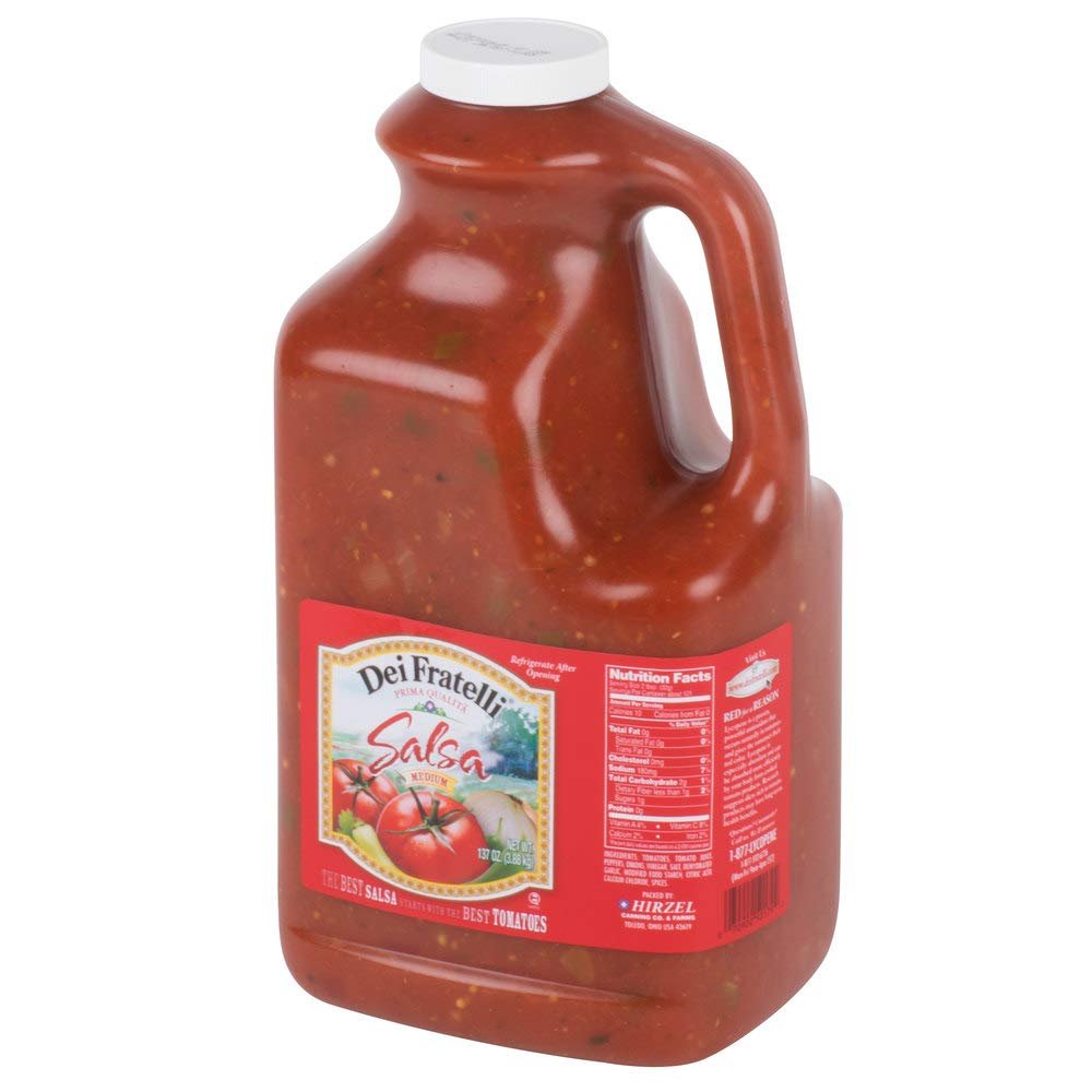 Dei Fratelli Medium Salsa 1 Gallon Jug - 4/Case By TableTop King