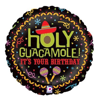 Betallic Burton & Burton 18" Package Happy Birthday Holy Guacamole