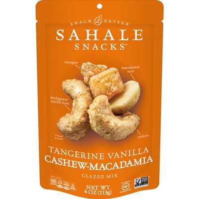 Sahale Snacks Tangerine Vanilla Cashew Macadamia Glazed Mix, 4 Ounces
