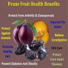 Amphora All Natural Organic Soft Dried Plums gluten free vegan kosher healthy snack prunes dried fruit, 6 Oz Each (Single Pack) view 3