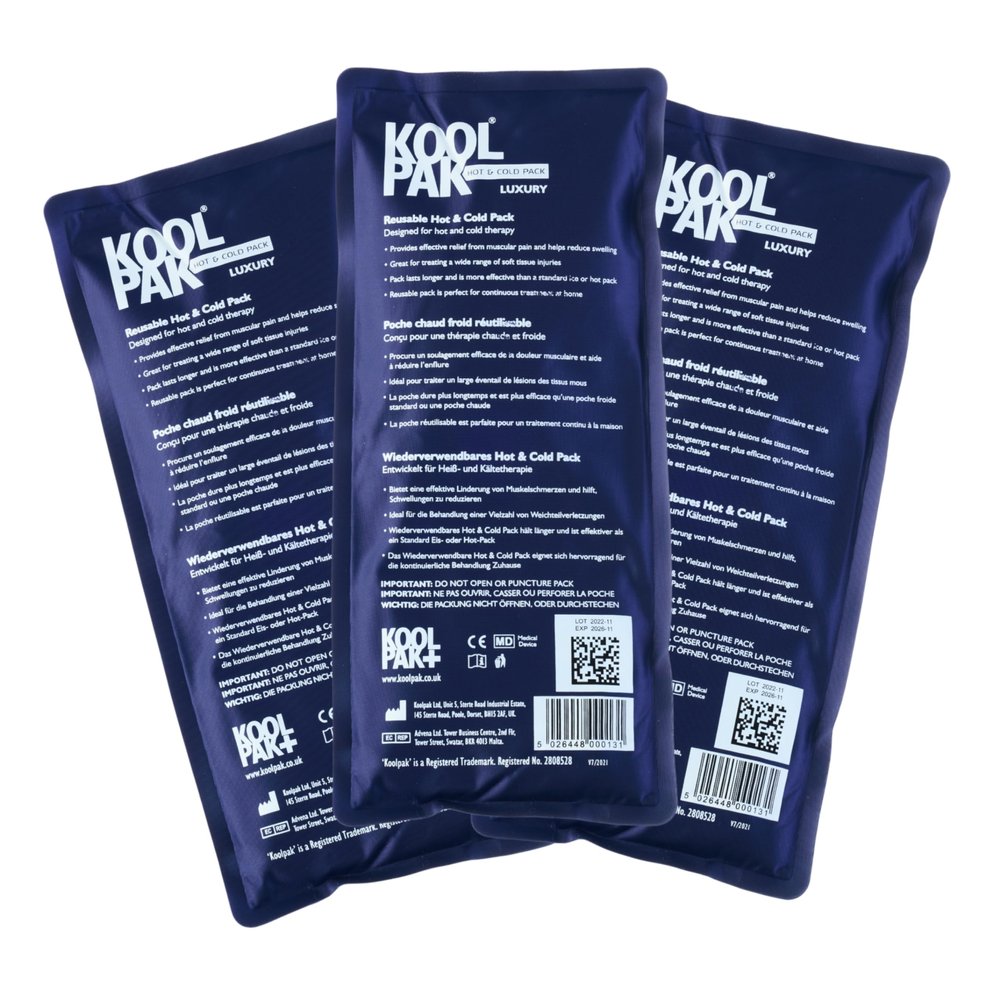 Koolpak Deluxe Reusable Hot/Cold Gel Packs - x3 (Triple Pack)