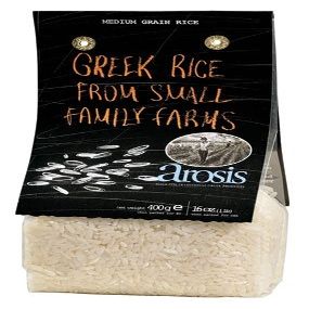 Arosis Greek Medium Grain Rice Thessaloniki 14 oz 3 Pack