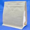 BAP 12 oz Kraft Stand Up Gusseted Flat Block Bottom, Zipper,Valve (50 pcs) view 1