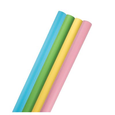 JAM Paper Assorted Gift Wrap - Matte Wrapping Paper - 25 Sq Ft Each (100 Sq Ft Total) - Sprint Time Colors Set - 4 Rolls/Pack
