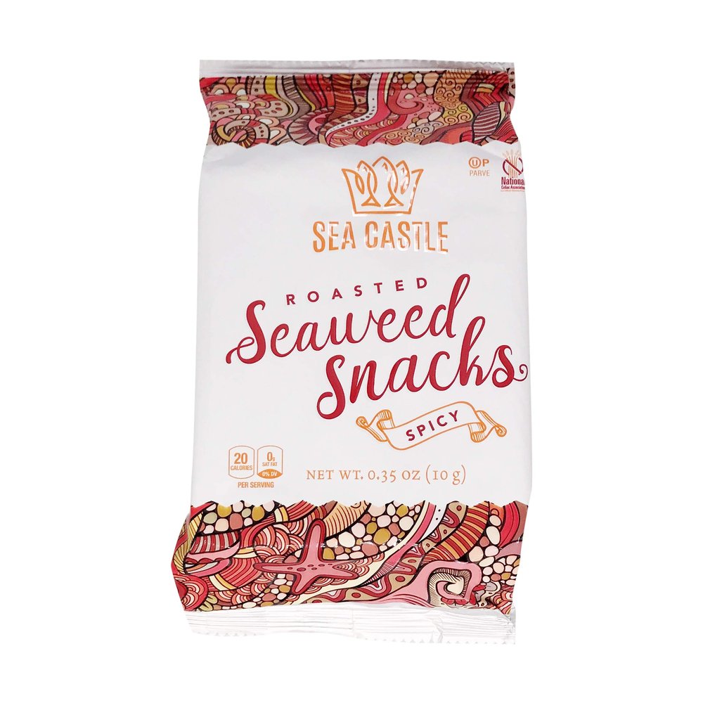 Sea Castle, Spicy Roasted Seaweed Snack, 0.35 Ounce
