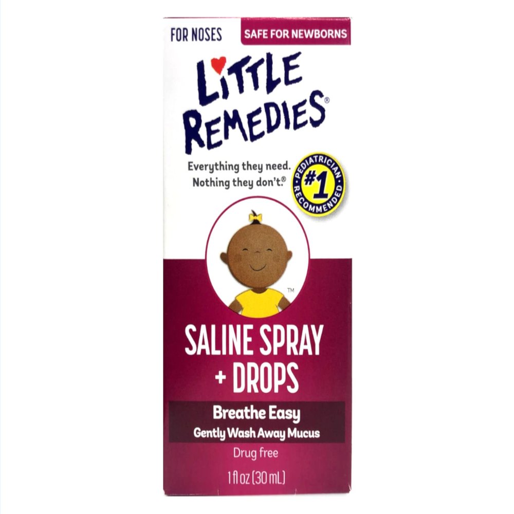 Little Remedies Saline Nasal Spray/Drops - 1 oz, Pack of 5