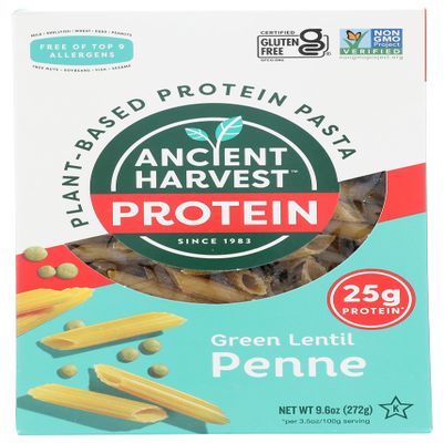 Ancient Harvest, Pasta Penne Green Lentil Quinoa, 9.6 Ounce