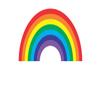 Cartoon Rainbow Bright Birthday Edible Icing Image for 1/4 sheet cake view 1