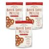 Everton Toffee Butter Toffee Pretzels, Original Toffee Flavor (4 oz. bag, 3-pack), Gourmet Artisan Toffee Covered Pretzels, Sweet and Salty Mini Pretzel Snacks, Small Batch Crafted view 1