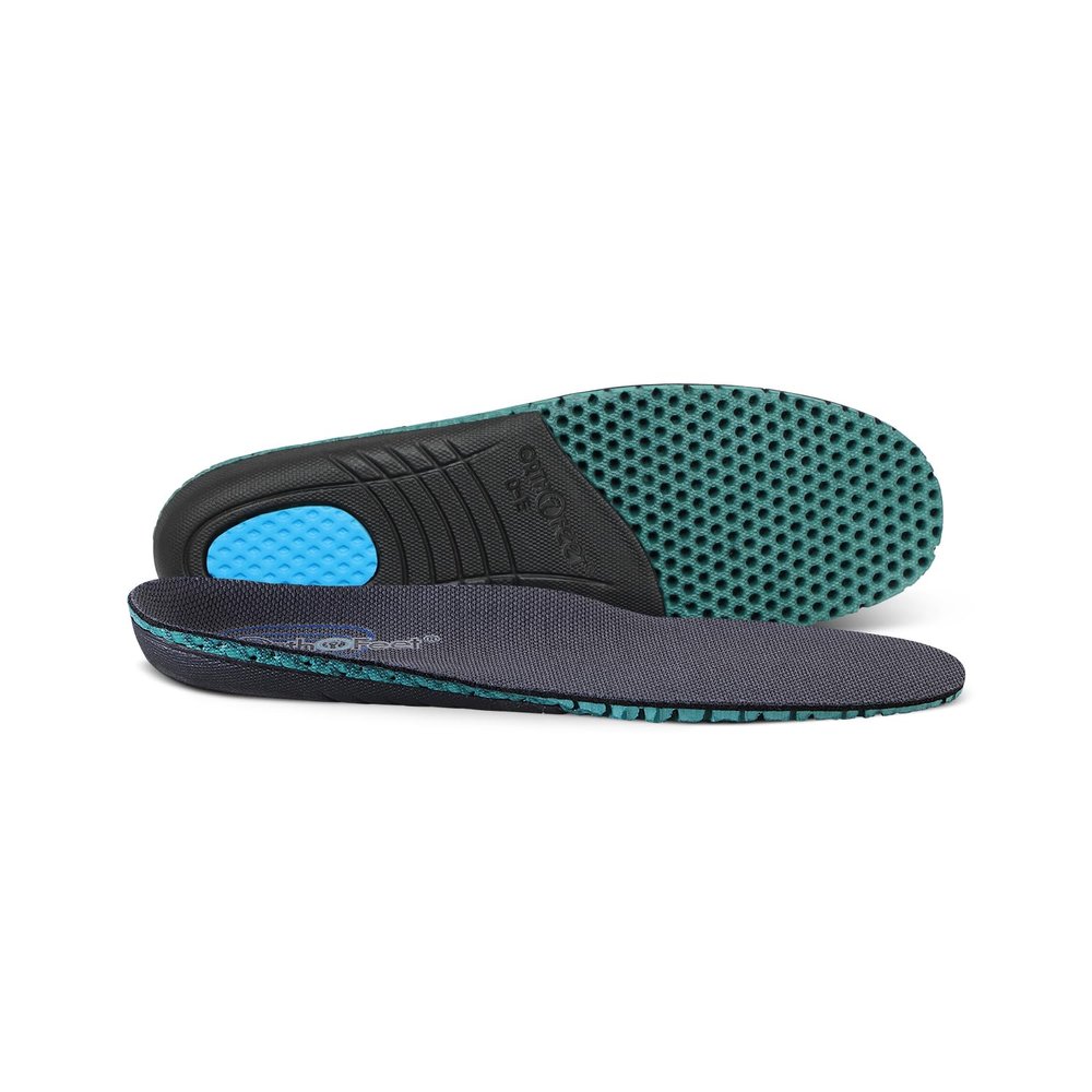 Orthofeet Men's Orthotic Insoles with Arch Support for Plantar Fasciitis and Pain Relief, Size 11 Wide