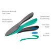 Orthofeet Men's Orthotic Insoles with Arch Support for Plantar Fasciitis and Pain Relief, Size 11 Wide view 2