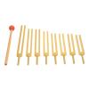 TFS Tuningforkshop Gold Finish 8 Harmonic Spectrum Tuning Forks view 1