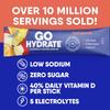 GoHydrate Instant Hydration Powder Packets - Low Sodium Electrolytes Drink Mix - Natural Hydration Support, Sugar Free Electrolyte Flavored Powder Drink with Vitamin D, 30 Packs, Fruit Punch view 4