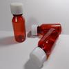 1 Ounce Hard-Side Graduated Oval Amber Plastic Medicine Bottles and Caps 6 Pack Great for Travel Will NOt Crush view 1