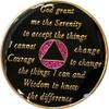 21 Year AA Medallion Glitter Pink Tri-Plate Chip XXI view 4