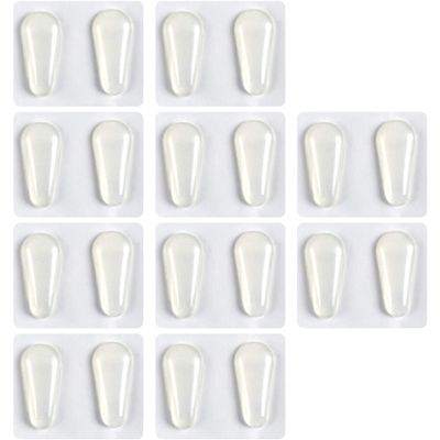 10 Pairs Silicone Nose Pads for Eyeglasses Stick On Nose Pads Anti Slip Nose Pieces for Glasses Soft Silicone Adhesive Eyeglass Nose Pads Transparent Drop Shape