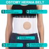 TANDCF Medical Ostomy Belt Ostomy Hernia Support Belt Abdominal Binder Brace Abdomen Band Stoma Support for Colostomy Patients to Prevent Parastomal Hernia Stoma Opening- Men Or Women- Size XL view 3