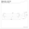 Kingston Brass DR414126 Manhattan 12-Inch Decorative 1-1/4-Inch OD Grab Bar, Polished Nickel view 2