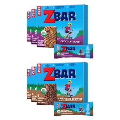 Zbar - Chocolate Chip and Chocolate Brownie - Variety Pack - Soft Baked Snack Bars - Non-GMO - 10-11g Whole Grains - USDA Organic Granola Bars (36 Pack)