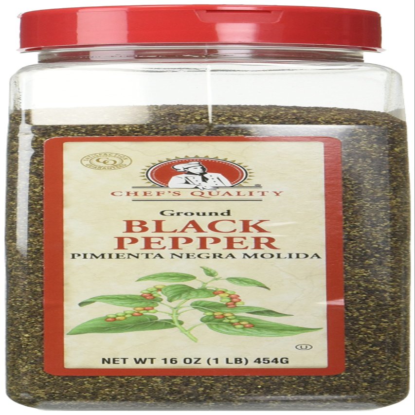 Chef's Quality Chefs Quality Ground Black Pepper 16 Oz