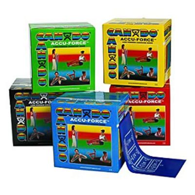 Cando AccuForce Latex Resistance Bands, 50 Yards, One of Each Level