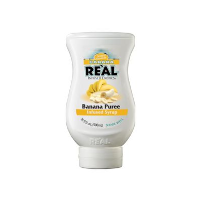BANANA REL, Banana Puree Infused Syrup, 16.9 FL OZ Squeezable Bottle (Pack of 1)